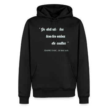 Je déteste les lendemains de cuites - Sweat à capuche Premium bio Homme - noir - Devant - Nico (187cm)