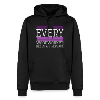 carpenter saw carpentry carpenter funny - Männer Premium Bio Hoodie - Schwarz - Vorne - Nico (187cm)