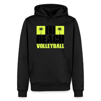 Beachvolleyball - Männer Premium Bio Hoodie - Schwarz - Vorne - Nico (187cm)