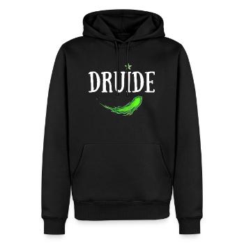DRUIDE MAGIE VERTE - Sweat à capuche Premium bio Homme - noir - Devant - Nico (187cm)
