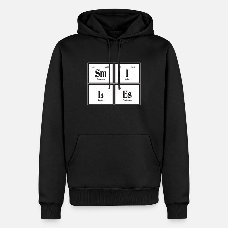 Lächelt | Periodensystem der Elemente - Männer Premium Bio Hoodie - Schwarz