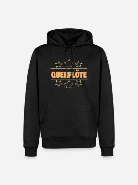 Sterne für Querflöte - Männer Premium Bio Hoodie - Schwarz