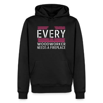 chainsaw carpenter jokes carpenter funny plumber - Männer Premium Bio Hoodie - Schwarz - Vorne - Nico (187cm)