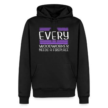 union carpenter tshirts funny carpenter chop wood - Männer Premium Bio Hoodie - Schwarz - Vorne - Nico (187cm)