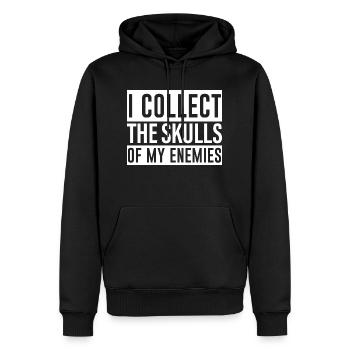 I Collect The Skulls Of My Enemies 4 - Männer Premium Bio Hoodie - Schwarz - Vorne - Nico (187cm)
