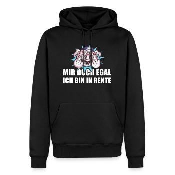 Pensionierung Mir Doch Egal Ich Bin In Rente - Männer Premium Bio Hoodie - Schwarz - Vorne - Nico (187cm)