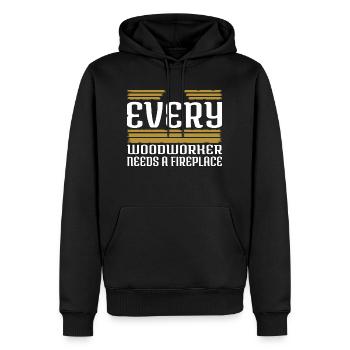 birthday present lumber forester job - Männer Premium Bio Hoodie - Schwarz - Vorne - Nico (187cm)