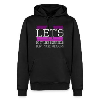 counterculture flower power dove of peace joke fun - Männer Premium Bio Hoodie - Schwarz - Vorne - Nico (187cm)