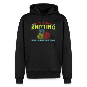 Garn stricken Stricken Stricken Liebhaber Geschenk - Männer Premium Bio Hoodie - Schwarz - Vorne - Nico (187cm)