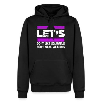 peace funny gift idea 60s pride humor child - Männer Premium Bio Hoodie - Schwarz - Vorne - Nico (187cm)