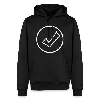 Hook Emoji Sketch Dessin - Sweat à capuche Premium bio Homme - noir - Devant - Nico (187cm)