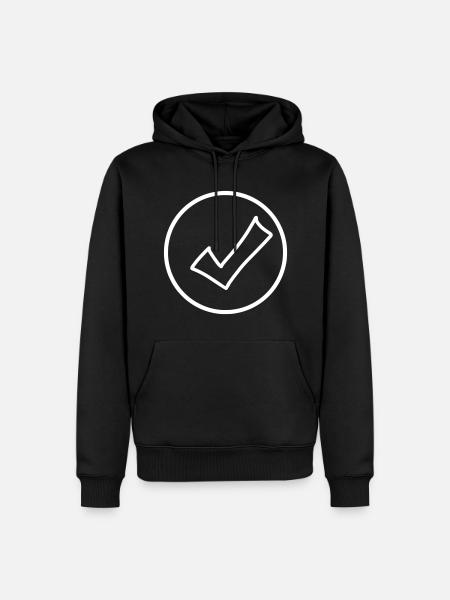 Krog Emoji Skitse Tegning - Herre Premium økologisk hoodie - sort