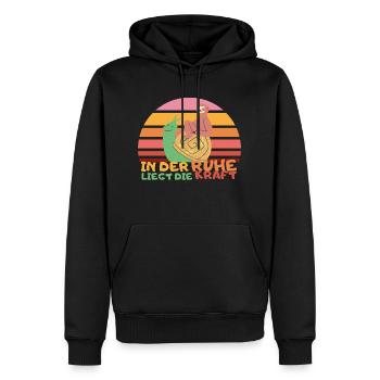 In der ruhe liegt die kraft mud run Hindernislauf - Männer Premium Bio Hoodie - Schwarz - Vorne - Nico (187cm)