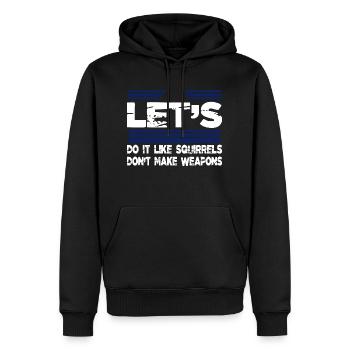 birthday love peace for paris humor funny 1960s - Männer Premium Bio Hoodie - Schwarz - Vorne - Nico (187cm)