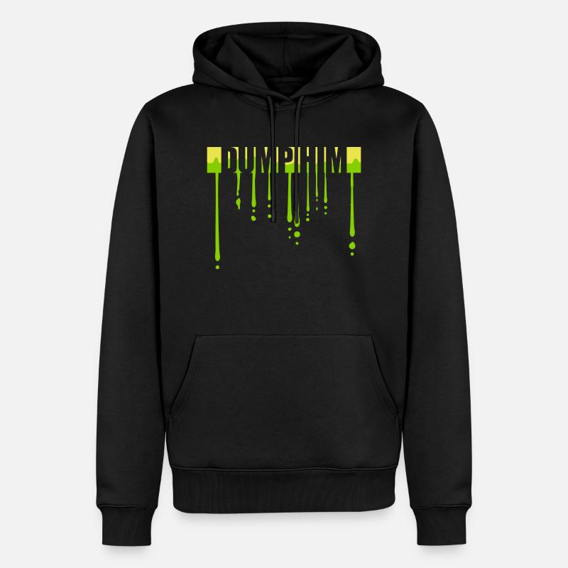 Dump Him Quote Logo - Sweat à capuche Premium bio Homme - noir