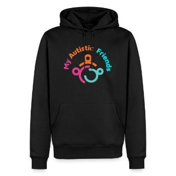 Meine autistischen Freunde - Männer Premium Bio Hoodie - Schwarz - Vorne - Nico (187cm)