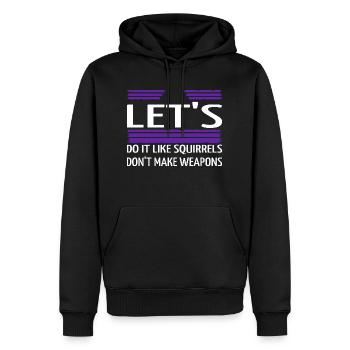 funny pride humor birthday present hippie peace - Männer Premium Bio Hoodie - Schwarz - Vorne - Nico (187cm)