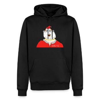 norf fc santa no text - Men’s Premium Organic Hoodie - black - Front - Nico (187cm)