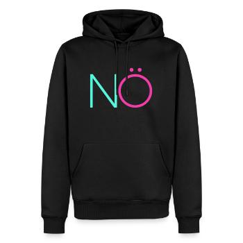 Nö5 - Männer Premium Bio Hoodie - Schwarz - Vorne - Nico (187cm)