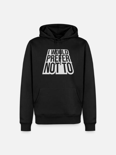 I prefer not to - Men’s Premium Organic Hoodie - black