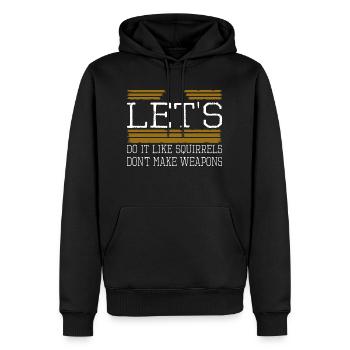 present idea heart hippie flower power - Männer Premium Bio Hoodie - Schwarz - Vorne - Nico (187cm)