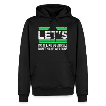 birthday bird peace movement love gift humor - Men’s Premium Organic Hoodie - black - Front - Nico (187cm)