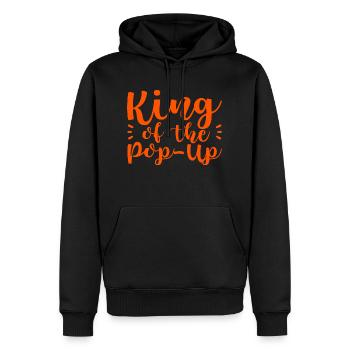 King Of The Pop-up 2 - Männer Premium Bio Hoodie - Schwarz - Vorne - Nico (187cm)
