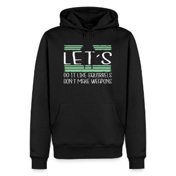peace movement disarmament jokes awesome family - Männer Premium Bio Hoodie - Schwarz - Vorne - Nico (187cm)