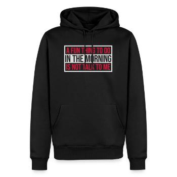not talk to me - Männer Premium Bio Hoodie - Schwarz - Vorne - Nico (187cm)