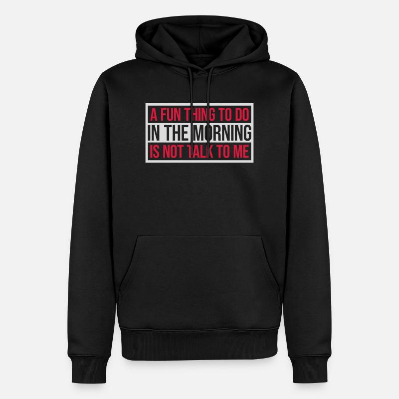 ne me parle pas - Sweat à capuche Premium bio Homme - noir