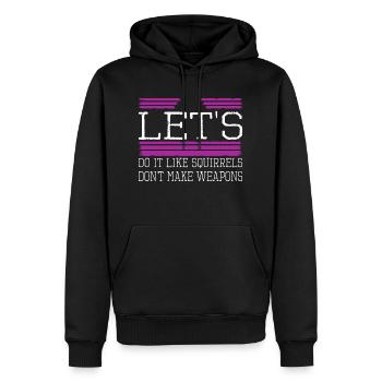 signe de paix fierté d’anniversaire dictons verts impressionnants - Sweat à capuche Premium bio Homme - noir - Devant - Nico (187cm)