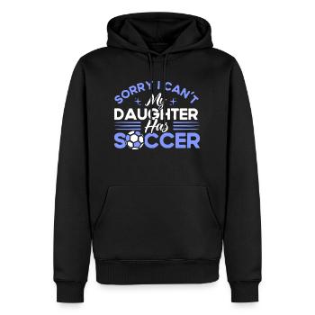 Sportfan Fußball Mama Tochter Geschenk - Männer Premium Bio Hoodie - Schwarz - Vorne - Nico (187cm)