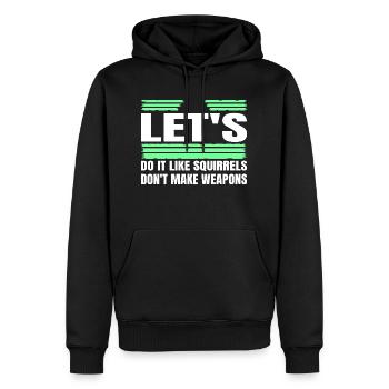 birthday green dove of peace peace symbol bday - Männer Premium Bio Hoodie - Schwarz - Vorne - Nico (187cm)