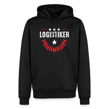 Logistiker Beruf - Männer Premium Bio Hoodie - Schwarz - Vorne - Nico (187cm)