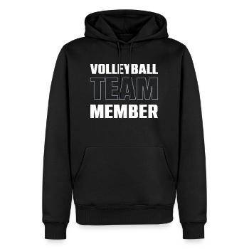 Volleyball Team - Men’s Premium Organic Hoodie - black - Front - Nico (187cm)
