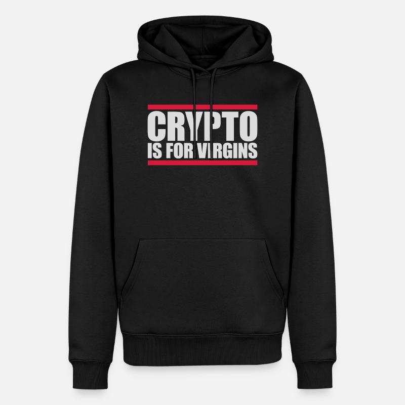Crypto est pour les vierges - Sweat à capuche Premium bio Homme - noir