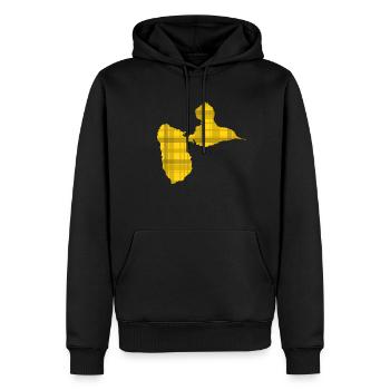 Guadeloupe - Männer Premium Bio Hoodie - Schwarz - Vorne - Nico (187cm)