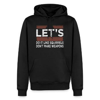 Geek Flower Power Sayings Quote Funky Cool - Men’s Premium Organic Hoodie - black - Front - Nico (187cm)