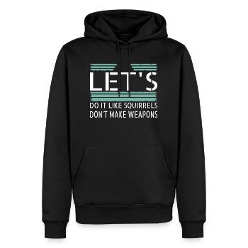 gift idea funky geek happy sayings present idea - Männer Premium Bio Hoodie - Schwarz - Vorne - Nico (187cm)