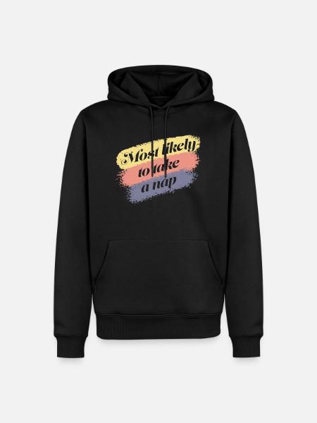 Am ehesten ein Nickerchen machen - Männer Premium Bio Hoodie - Schwarz