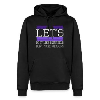 present peace symbol humor gift idea funny sayings - Männer Premium Bio Hoodie - Schwarz - Vorne - Nico (187cm)