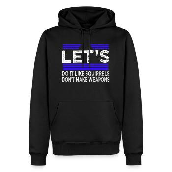 fun geek hippie funny sayings 1960s - Männer Premium Bio Hoodie - Schwarz - Vorne - Nico (187cm)