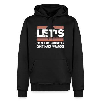 bird peace sign heart anti war pride present - Männer Premium Bio Hoodie - Schwarz - Vorne - Nico (187cm)