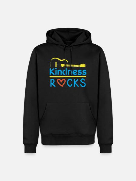 KINDNESS ROCKS - Men’s Premium Organic Hoodie - black