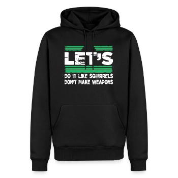 happy hippy sayings funny sayings global peace - Männer Premium Bio Hoodie - Schwarz - Vorne - Nico (187cm)