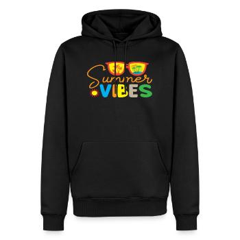Summer Vibes - Männer Premium Bio Hoodie - Schwarz - Vorne - Nico (187cm)