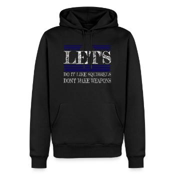 Signes de paix Dictons Blagues vertes 60S - Sweat à capuche Premium bio Homme - noir - Devant - Nico (187cm)