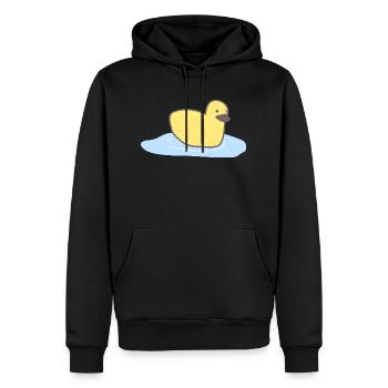 Baby-Ente - Männer Premium Bio Hoodie - Schwarz - Vorne - Nico (187cm)
