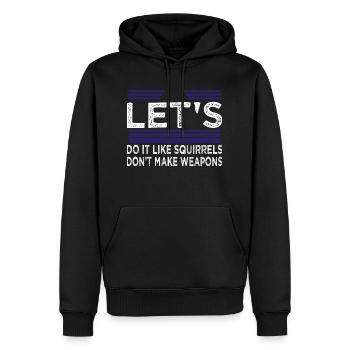 quote bday flower power joke jokes heart child - Männer Premium Bio Hoodie - Schwarz - Vorne - Nico (187cm)