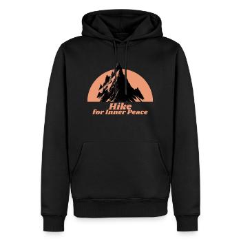 Hike for Inner Peace - Männer Premium Bio Hoodie - Schwarz - Vorne - Nico (187cm)
